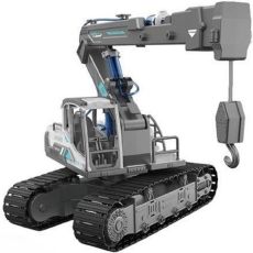 Конструктор Junfa toys Подъемный кран, погрузчик, экскаватор 168 деталей