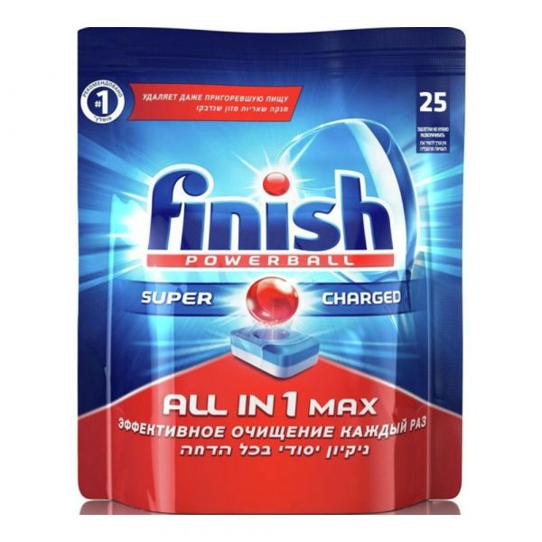 Таблетки для посудомоечных машин Finish All in 1 Max 25 шт [4607109409619]